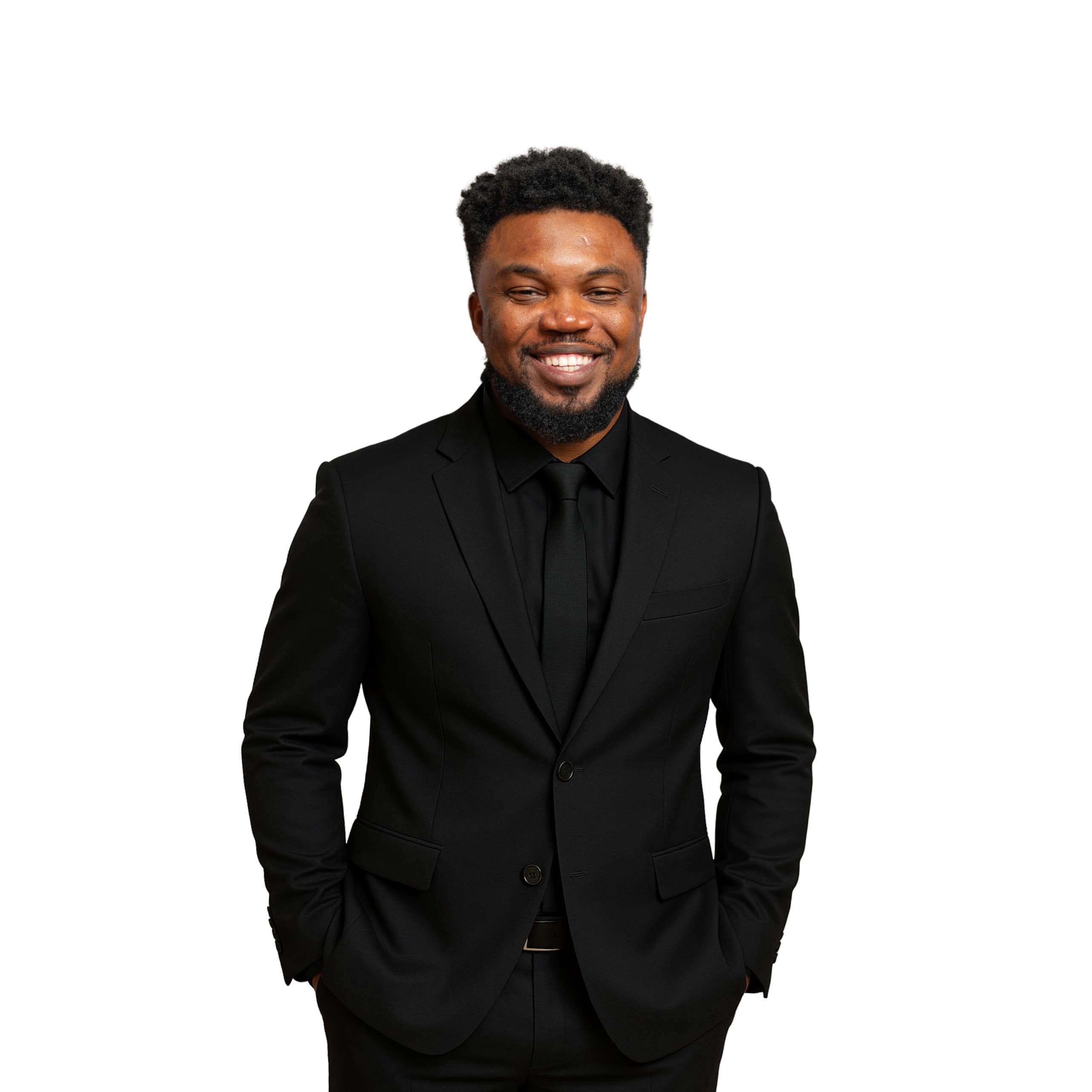 Sydney Scott Sam, headshot, suit
